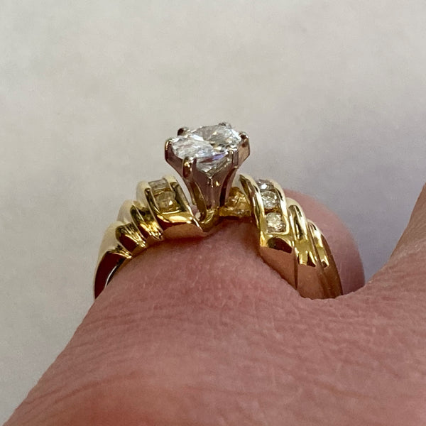 14K Marquise Diamond Fashion Ring