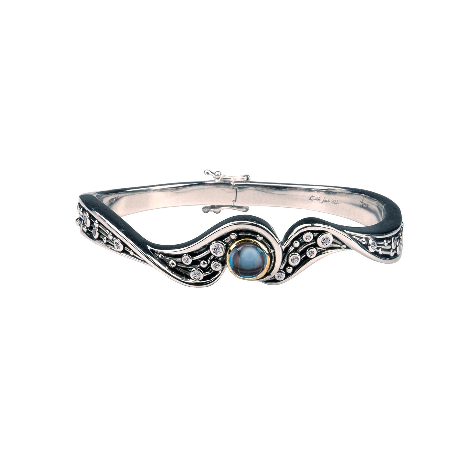 Sterling / 10k Light Blue Topaz Celestial Bracelet