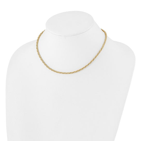 14k Diamond-Cut Twisted Woven Necklace