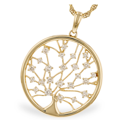 14k Tree of Life Diamond Necklace