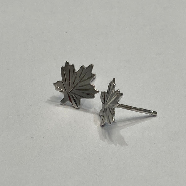 Sterling Leaf Post Earrings