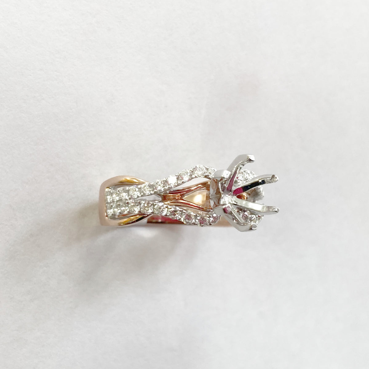 14K TwoTone Diamond SemiMount Engagement Ring Welch & Company Jewelers