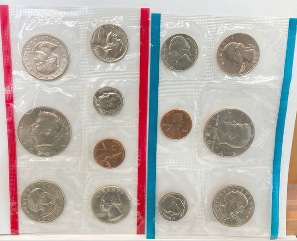 U.S. Mint 1980 Uncirculated Coin Set with Envelope