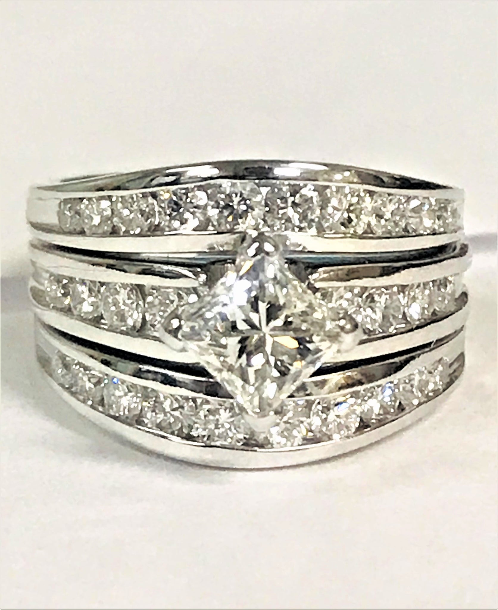 14k Princess Diamond Engagement Set