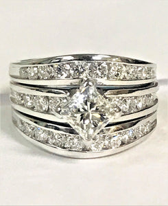 14k Princess Diamond Engagement Set