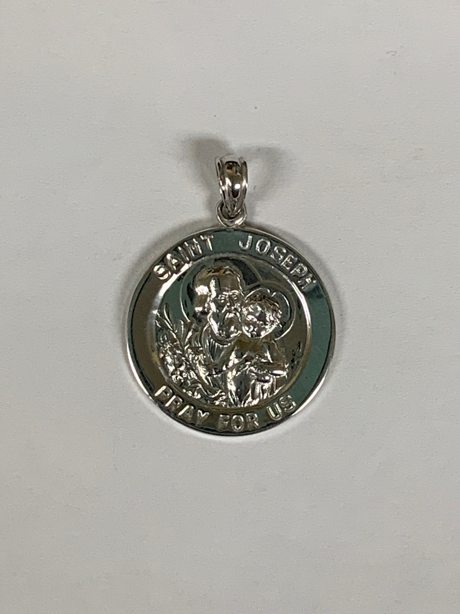 Sterling Silver Large St. Joseph Medal