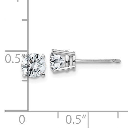 14k White Gold Moissanite Stud Earrings Welch & Company Jewelers