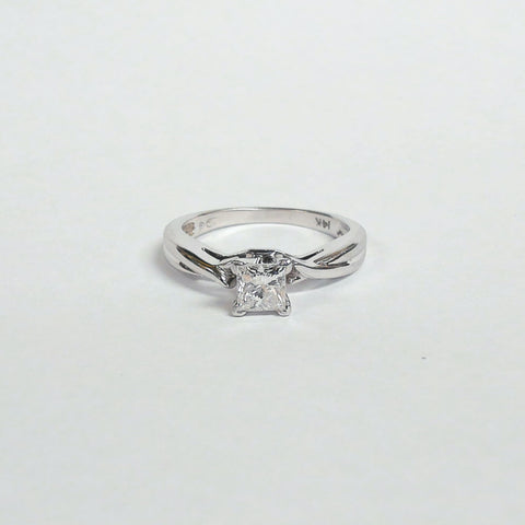 14K .33ct Princess-Cut Solitaire Ring