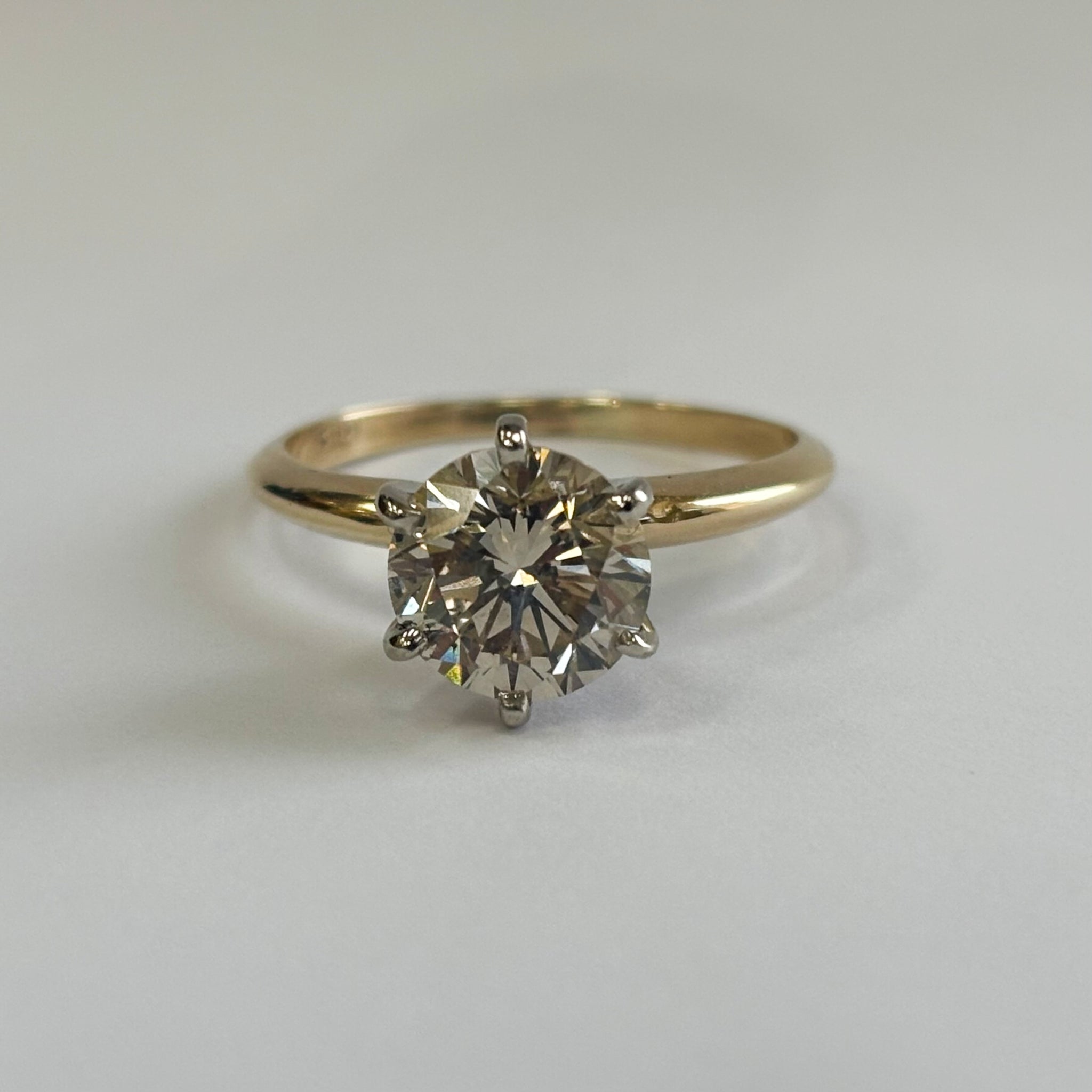 2.05CT Natural Diamond Solitaire Engagement Ring
