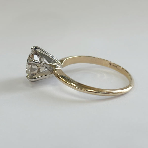 2.05CT Natural Diamond Solitaire Engagement Ring