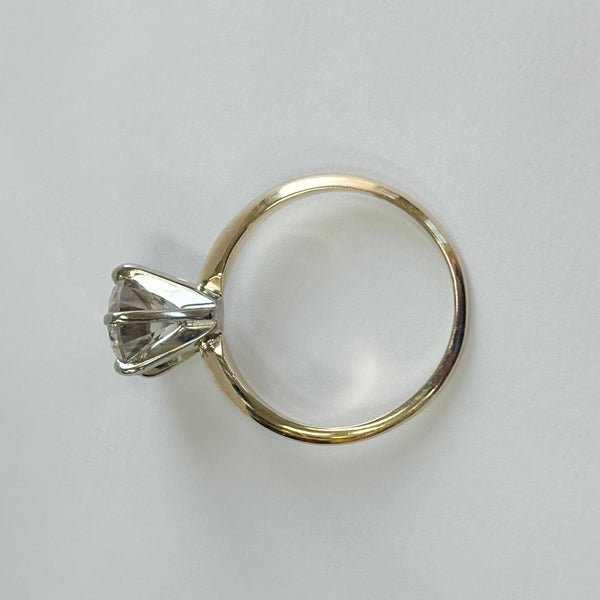 2.05CT Natural Diamond Solitaire Engagement Ring