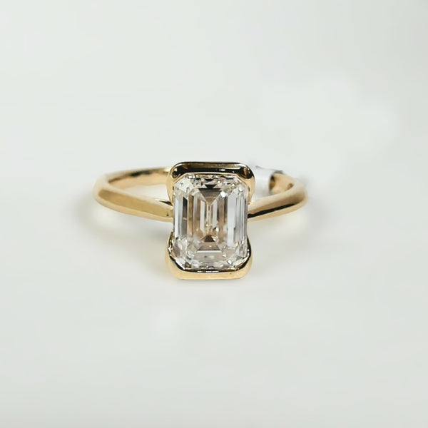 2.00CT LAB GROWN Emerald-Cut Diamond Solitaire