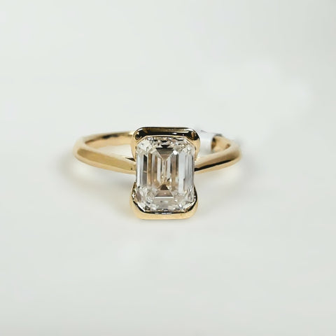 2.00CT LAB GROWN Emerald-Cut Diamond Solitaire