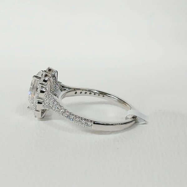 Platinum 2.65TW LAB GROWN Oval-Cut Diamond Engagement Ring