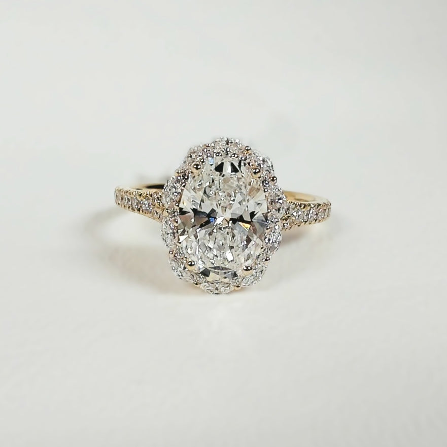 14K 2.65TW LAB GROWN Oval-Cut Diamond Engagement Ring