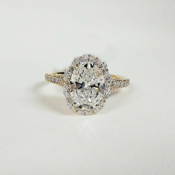 14K 2.65TW LAB GROWN Oval-Cut Diamond Engagement Ring