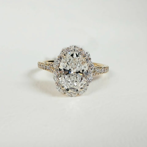 14K 2.65TW LAB GROWN Oval-Cut Diamond Engagement Ring