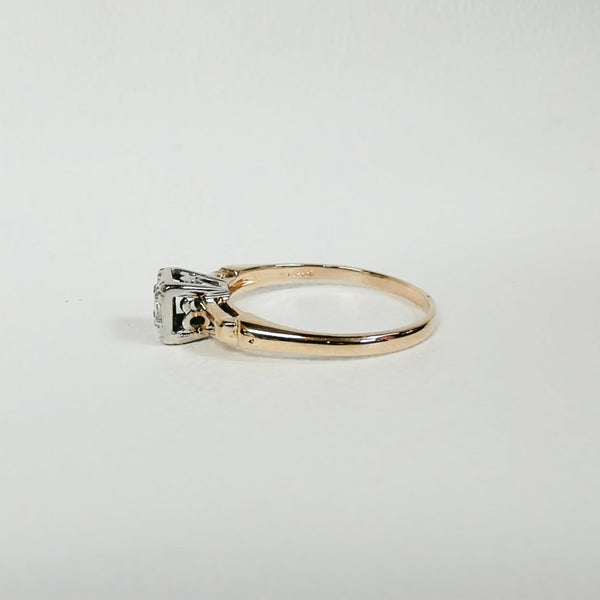 14K .05CT Diamond Illusion-Set Solitaire