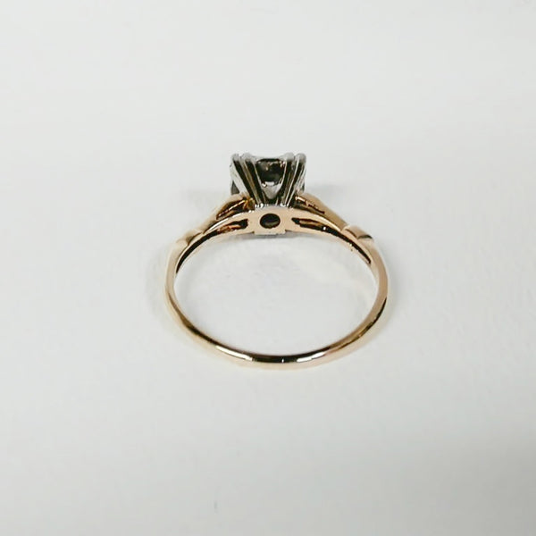 14K Illusion-Set CZ Vintage Ring