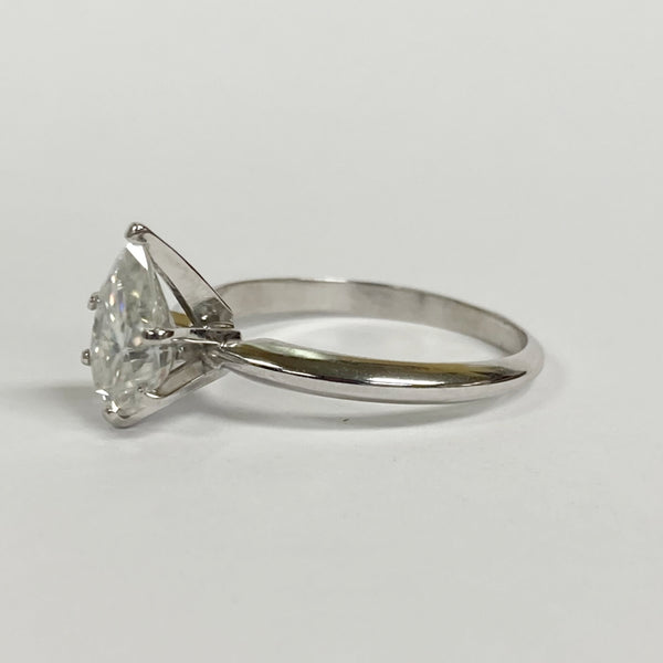 14k Pear-Shaped Moissanite Engagement Ring