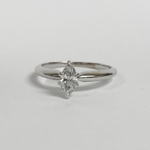 14k Marquise Diamond Solitaire Ring