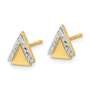 Leslie's 10K Triangle Post Earrings