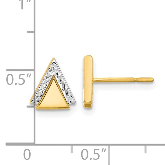 Leslie's 10K Triangle Post Earrings