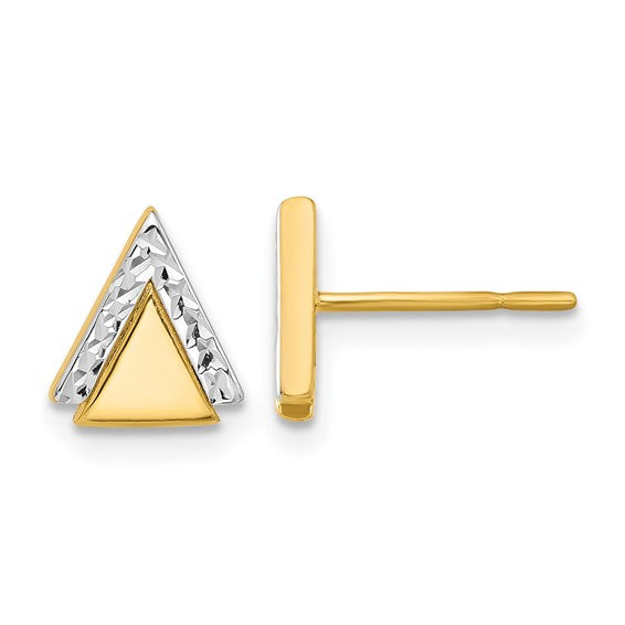 Leslie's 10K Triangle Post Earrings