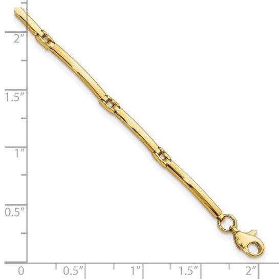 7.75" 10K Yellow Gold Fancy Link Bracelet
