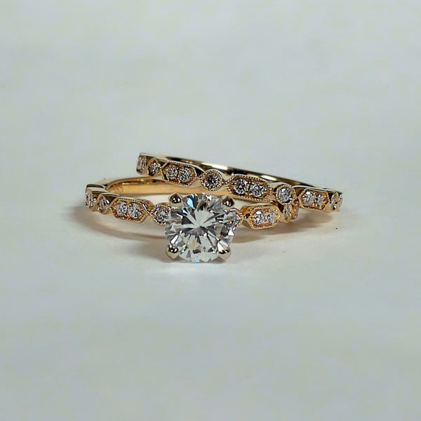 14KYG 0.83TW Diamond Engagement Ring