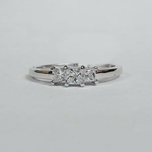 14K 3 LAB GROWN Princess-Cut Diamond Ring