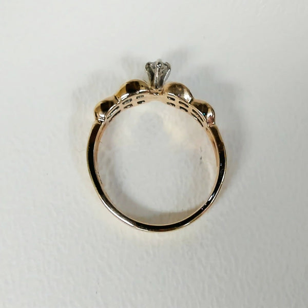 14K Marquise Diamond Engagement Ring