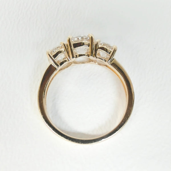14K 1.93TW Lab Grown 3-Stone Ring