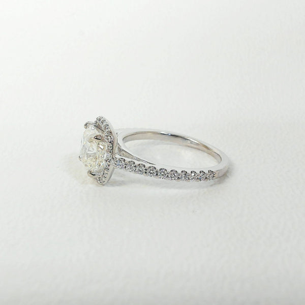 14K 1.76TW Diamond Halo Engagement Ring
