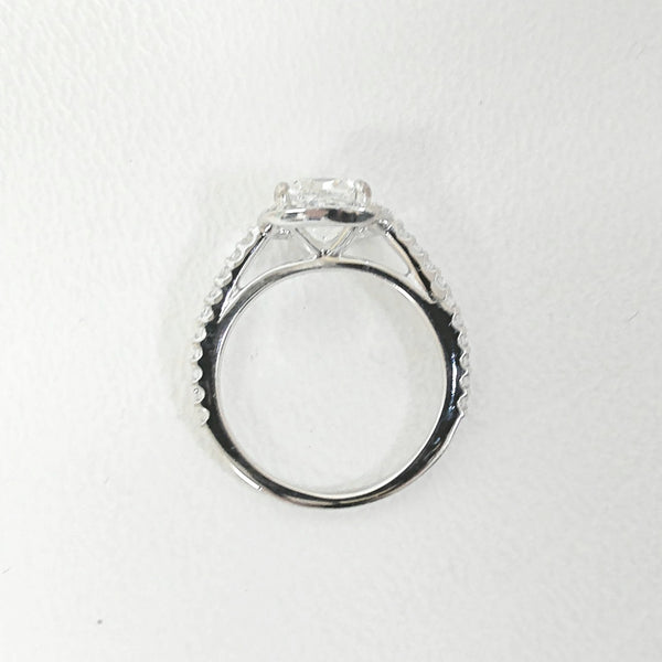 14K 1.76TW Diamond Halo Engagement Ring