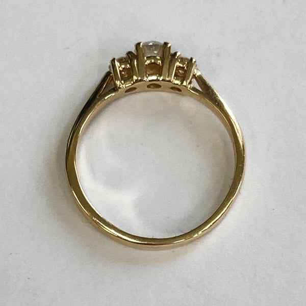 14k 3-Diamond Ring