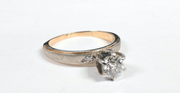 14KYG Old European Diamond Engagement Ring