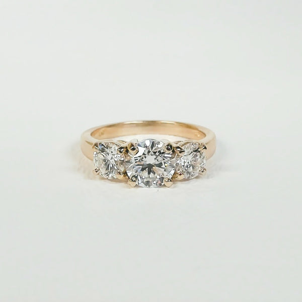 14K 1.93TW Lab Grown 3-Stone Ring