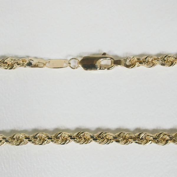 20" 14K 3.5MM 21.2 grams Rope Chain