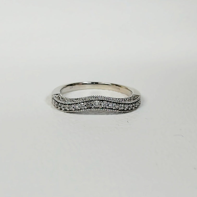 14K 1/4TW Curved Diamond Band