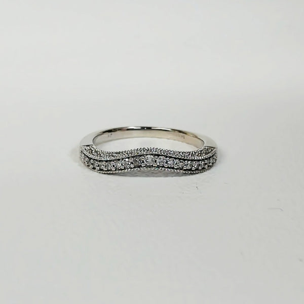 14K 1/4TW Curved Diamond Band