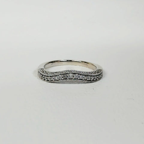 14K 1/4TW Curved Diamond Band