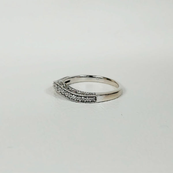 14K 1/4TW Curved Diamond Band