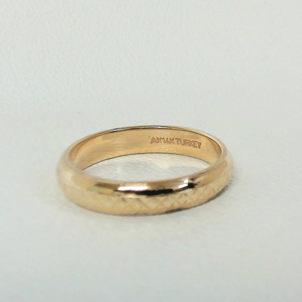 14K Size 8 Hollow Band