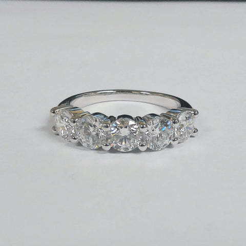 14KWG 1.95TW 5-Stone LAB GROWN Diamond Ring