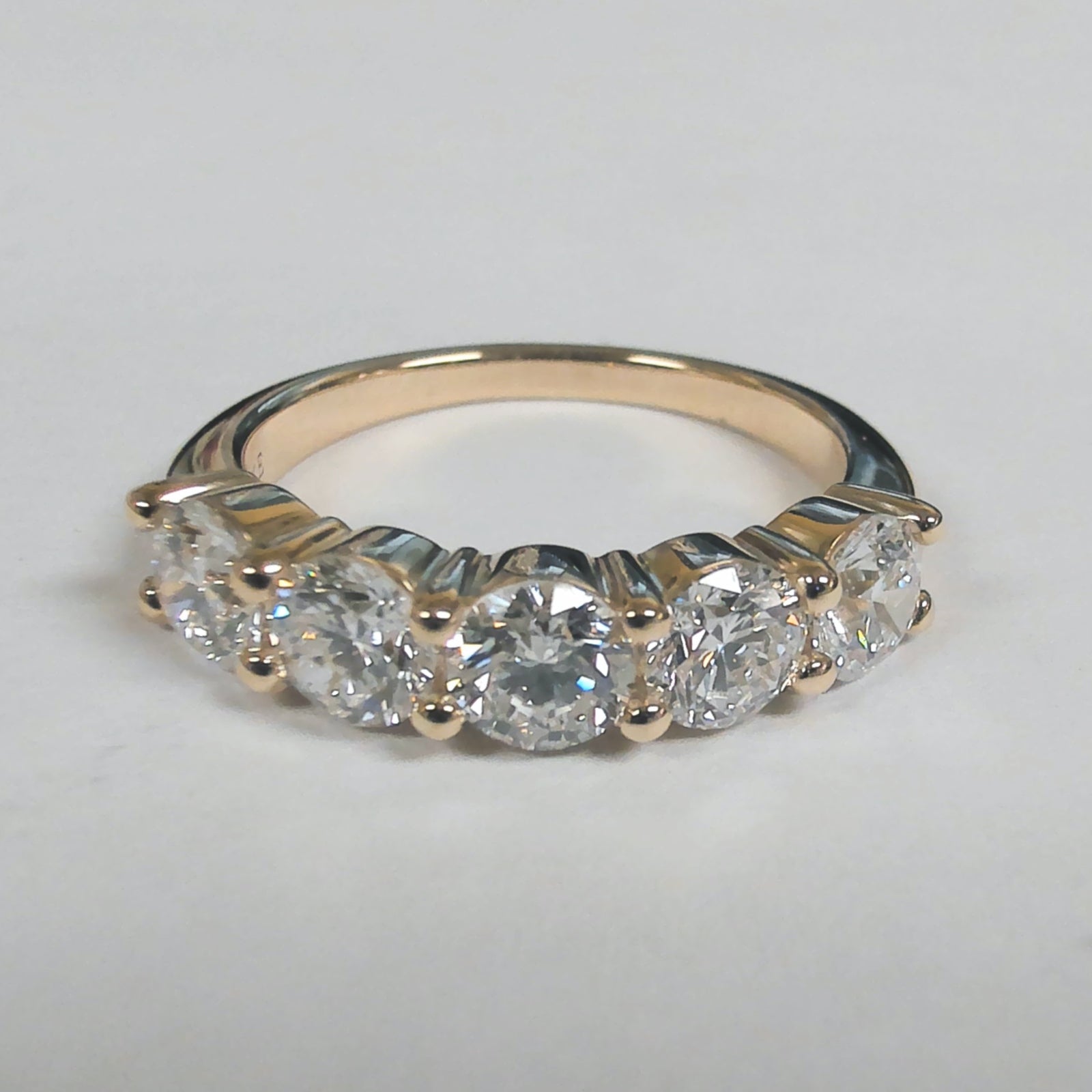 14KYG 1.92TW 5-Stone LAB GROWN Diamond Ring