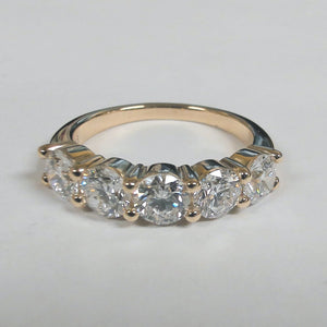 14KYG 1.92TW 5-Stone LAB GROWN Diamond Ring