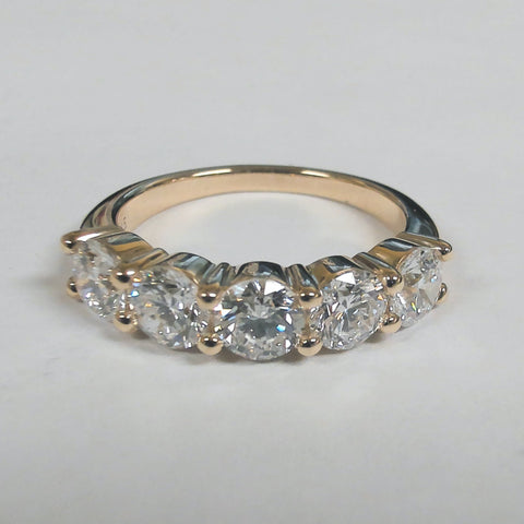 14KYG 1.92TW 5-Stone LAB GROWN Diamond Ring