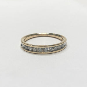 14k 10-Diamond Channel Set Band