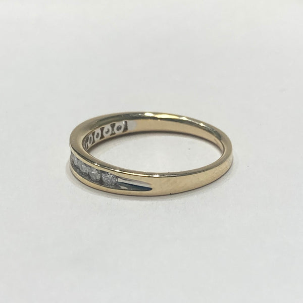 14k 10-Diamond Channel Set Band